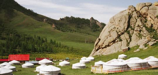 A Mongolian Ger camp in Terelj National Park near Ulaan Baatar