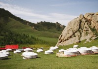 A Mongolian Ger camp in Terelj National Park near Ulaan Baatar