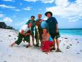 An on the go group on the beach in Zanzibar