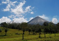 Famous Mount Arenal in Costa Rica - still active and often spewing. Come and see it on a Costa Rica 