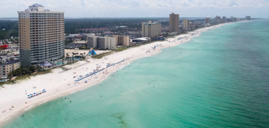 The white sandy beach in Panama City - relax in the sun in the city on our Central America tours.