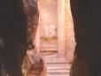 Looking through the Siq at the Treasury
