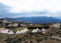 Campsite at Dana Nature Reserve in Jordan