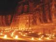 Petra at night, illuminated by candles