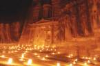 Petra at night, illuminated by candles