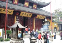 Outside the Jade Buddha Temple in Shanghai