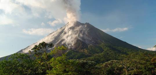 Arenal Volcano smoking away - a highlight of our Costa Rica private tours.