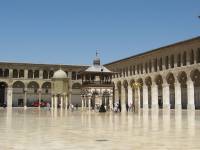 The courtyard of Umayyad Mosque in Damascus