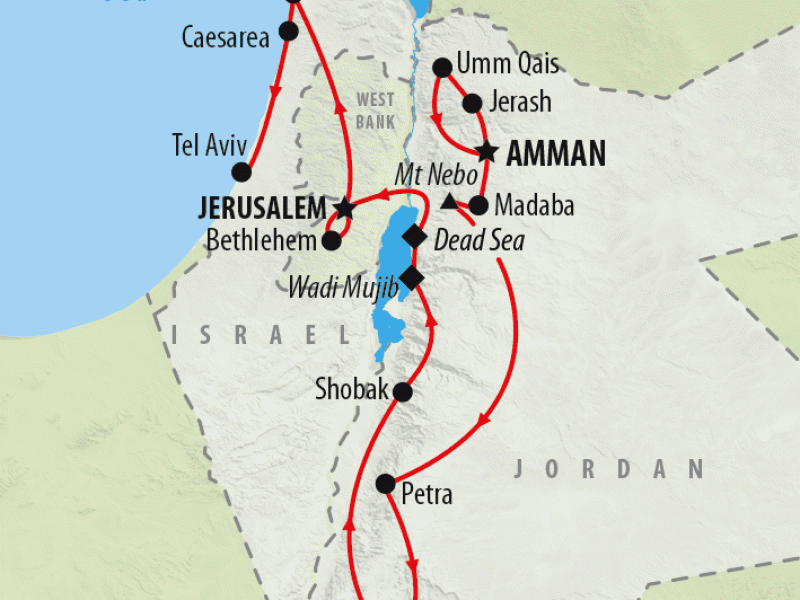 Tour of Jordan Israel in Days | On The Go Tours US