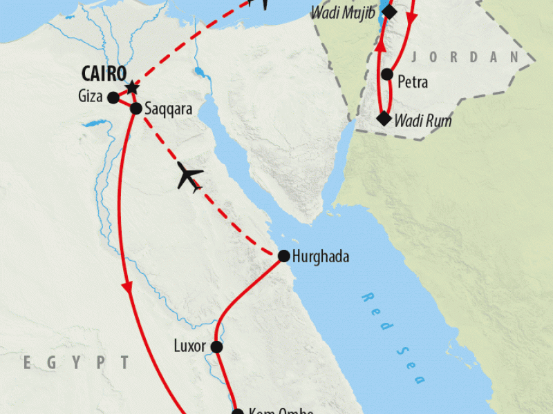 Egypt and Jordan Group Tour for 16 Days 