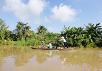 Cruising through the iconic Mekong Delta in Southern Vietnam.