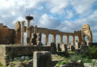 The Roman ruins of Volubilis, a short drive from Fes