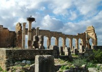 The Roman ruins of Volubilis, a short drive from Fes