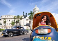Jump in a cool taxi in Havana, Cuba's vibrant capital city.