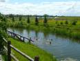 A group swimming in the river in Suzdal - a picturesque 11th Century rural Russian village