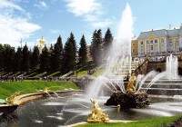 Fountains in the Gardens of Peterhof Palace
