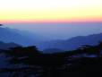 Misty sunset