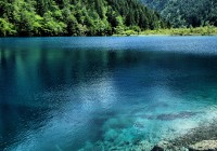 The beautiful blue waters of Jiuzhaigou Scenic Reserve
