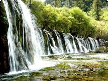 A waterfall in Jiuzhaigou Scenic Reserve