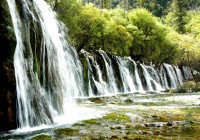 Stunning waterfalls in Jiuzhaigou Scenic Reserve - the perfect place to visit on a holiday to China