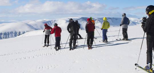 Skiing on the Russian slopes of the Ural Mountains