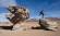 An On The Go passenger makes the most of the amzing rocks found on South America Tours