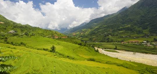 The rolling hills of beautiful Sapa in Northern Vietnam