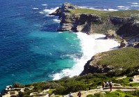 A view of the rugged South African coast taken from Cape Point on an African Safari