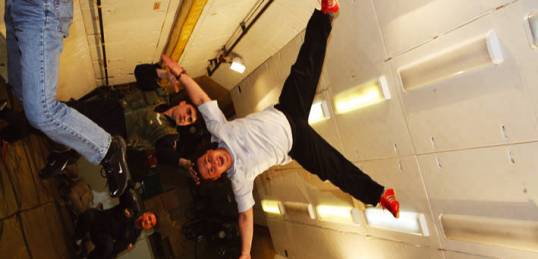 People experiences weightlessness on our Star City Zero Gravity experience