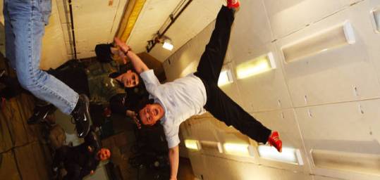 People experiences weightlessness on our Star City Zero Gravity experience