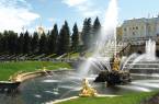 The fountains in the gardens of Peterhof Palace in St Petersburg