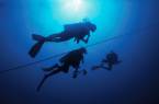 Divers in Lake Baikal - the worlds deepest lake