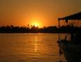 Sunset over the River Nile in Egypt