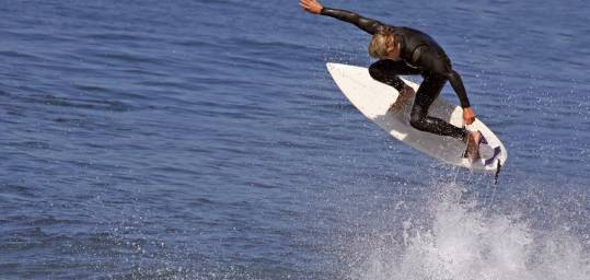 Surfing on the Atlantic coast of Morocco in Taghazoute