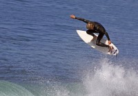 Surfing on the Atlantic coast of Morocco in Taghazoute