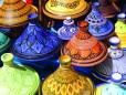 Brightly coloured tagines
