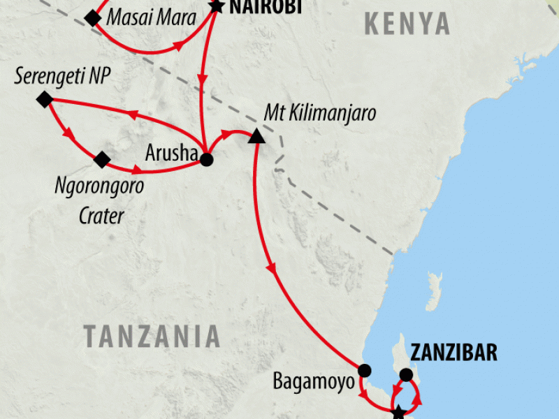 Kenya & Tanzania Safari & Beach Tour On The Go Tours