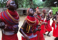 Masai people doing a traditional dance