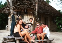 On the beach in Malawi