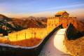 The Great Wall of China at sunset