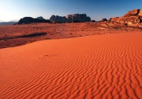 The expansive desert landscapes of Wadi Rum in Jordan