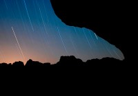 A meteor shower in Wadi Rum