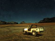 A starry night in Wadi Rum