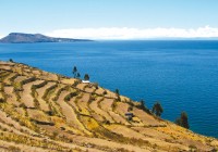 Beautiful Lake Titicaca straddles the border with Peru and Bolivia. 