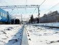 Snow on the Trans-Siberian railway line