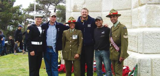A group of New Zealanders at ANZAC Cove