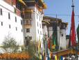 Worshippers visiting the Dzong in Trongsa. 