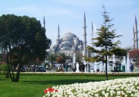 A view of the Blue Mosque in Istanbul