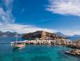 A small fishing boat in the turquoise waters of the Turkish Coast