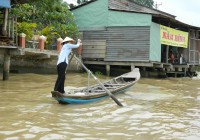 A typical local boat on the mighty Mekong - a highlight of our Vietnam tours.